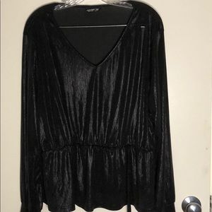Black Shimmer Top - Size 3X